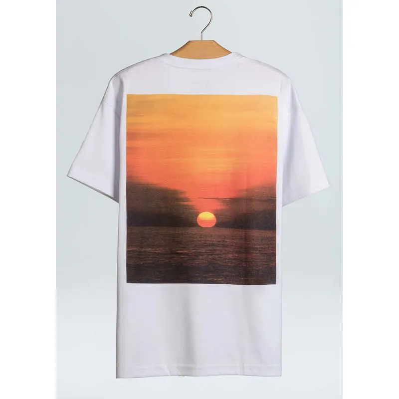 Big-shirt sunset - branco - GG