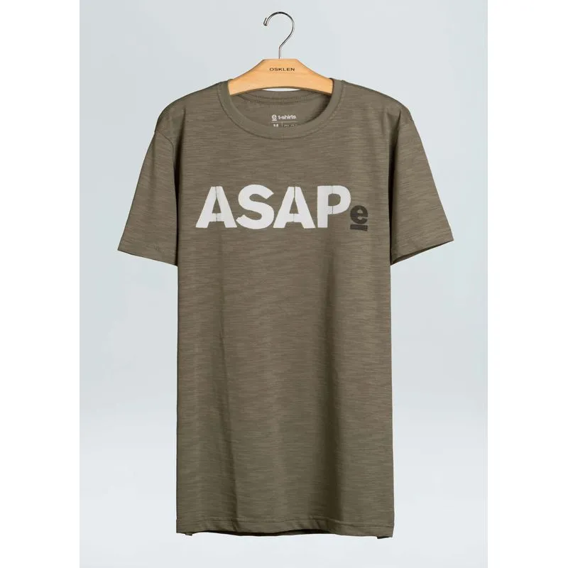 T-shirt organic rough asap stencil - verde forest - M