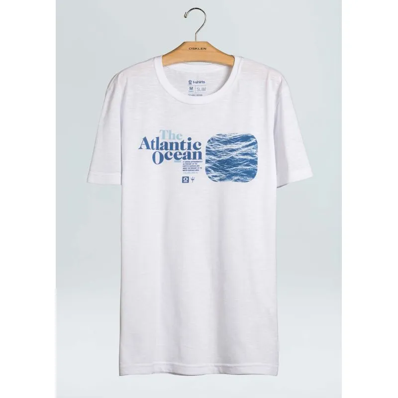 T-shirt organic rough atlantic ocean - branco - P