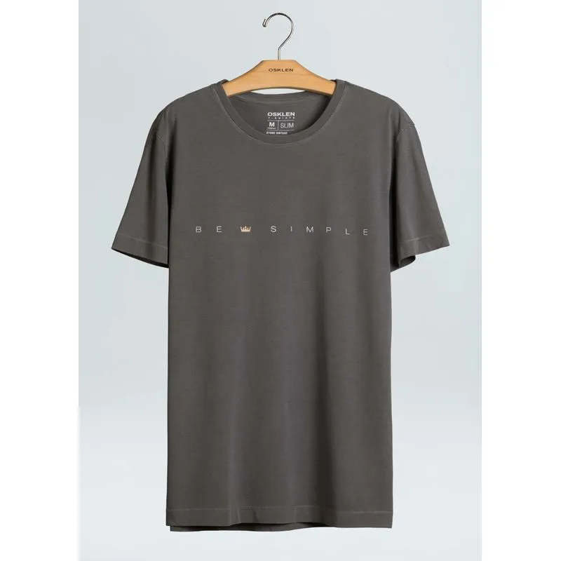 T-shirt stone vintage be simple - cinza - P