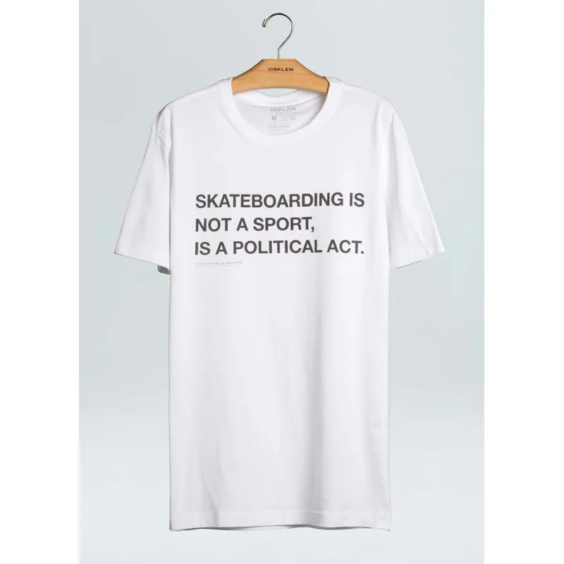 T-shirt stone vintage political act - branco - P