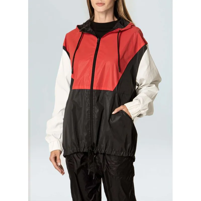 Jaqueta nylon refletiva - laranja - P