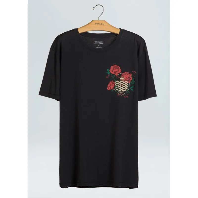 T-shirt soft used brasão roses T-shirt soft used brasao roses - preto - M