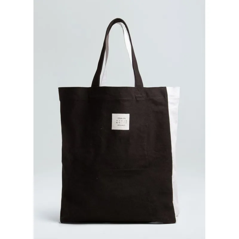 Tote lona eco black white - preto e branco - UN