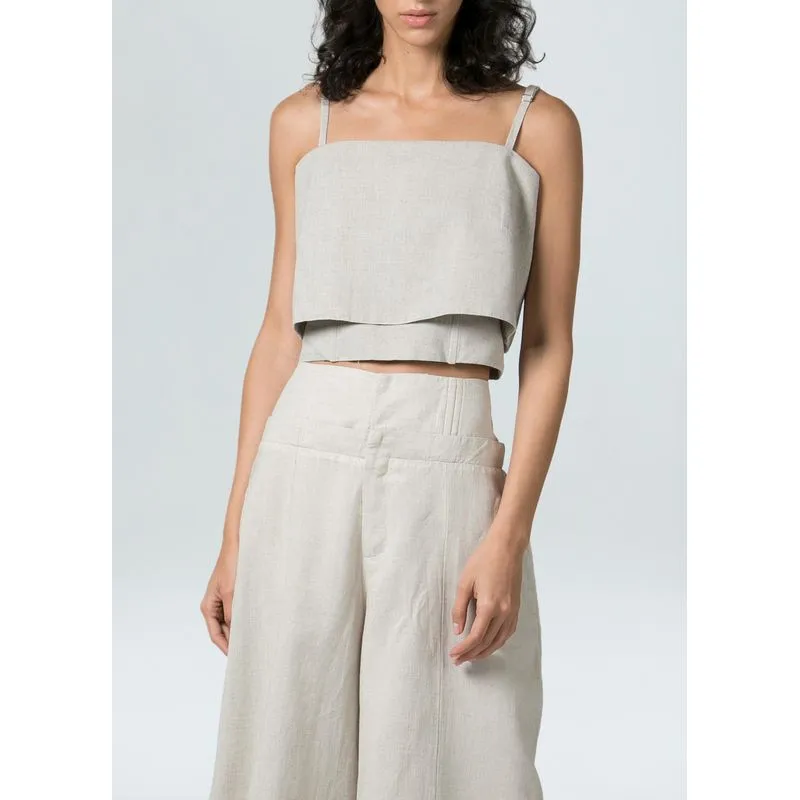Top lounge linen - natural - M
