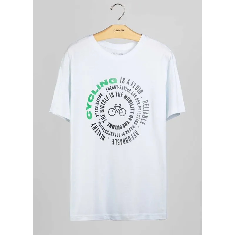 T-shirt light stone cycling - branco - P