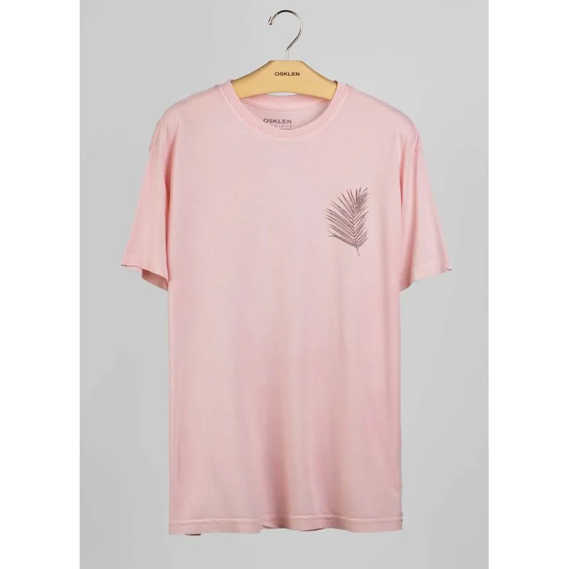 T-shirt light stone palm leaf - rosa - GG
