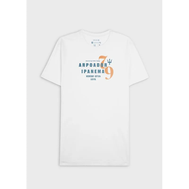 T-shirt light stone surf poster T-shirt stone surf poster - branco - P