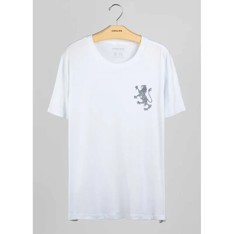 T-shirt stone sandpaper lion - branco - GG