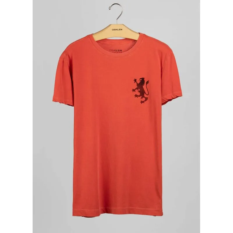T-shirt stone sandpaper lion - laranja - M