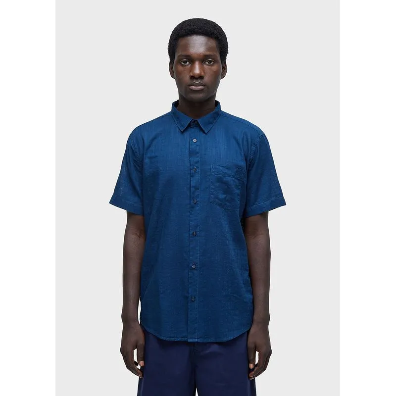 Camisa texture color mc - azul marinho - PP