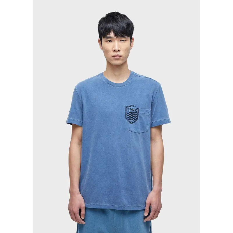 T-shirt bolso brasão T-shirt bolso brasao mc - azul marinho - GG