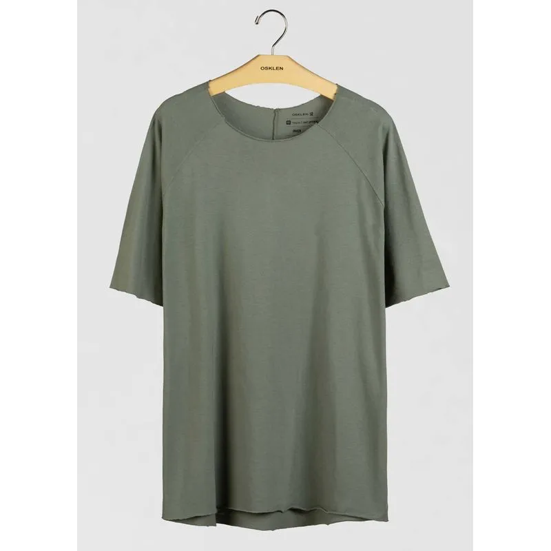 T-shirt over cânhamo yogue - verde forest - GG