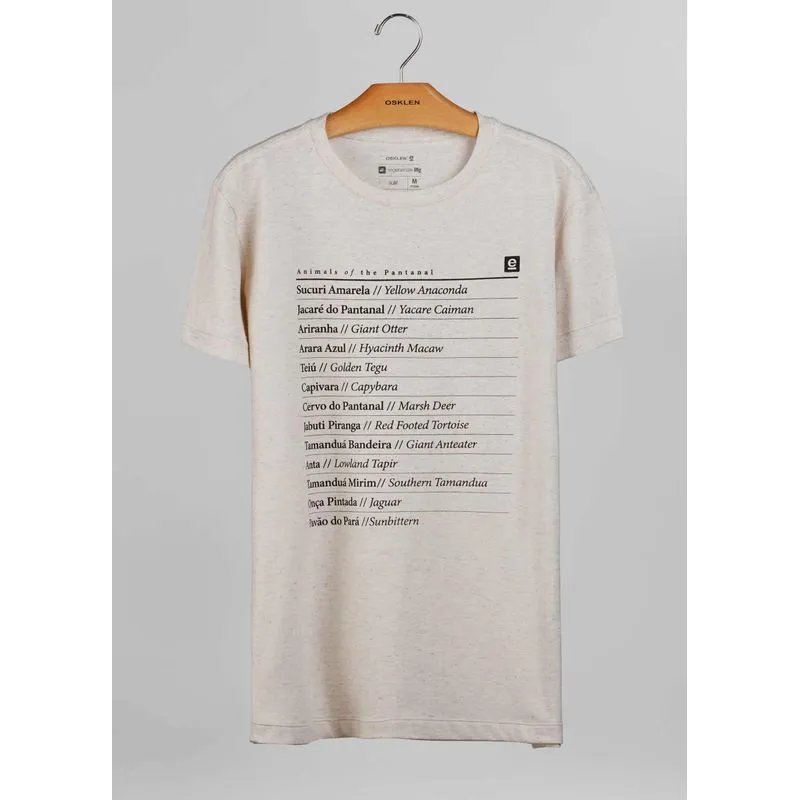 T-shirt cânhamo pantanal animals T-shirt canhamo pantanal animals - natural - G