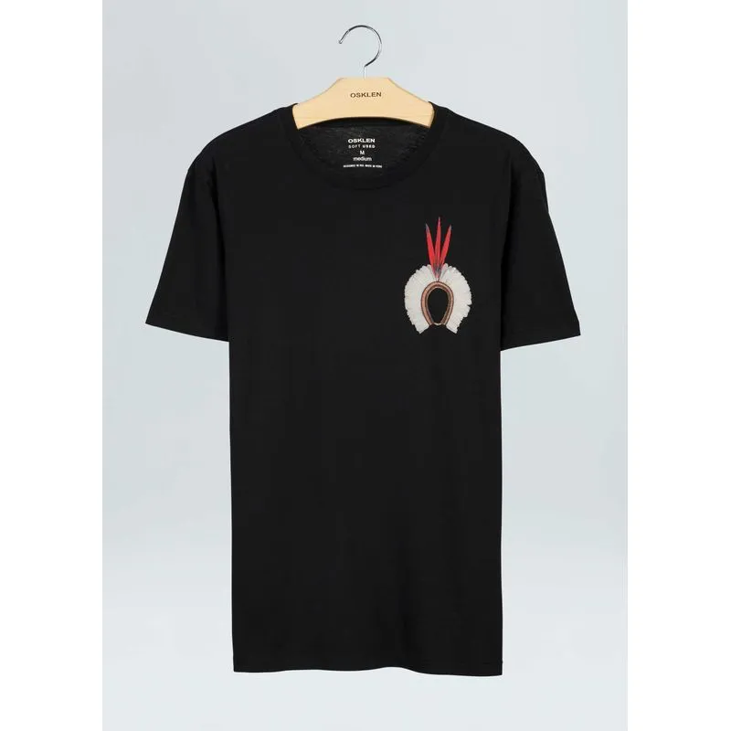 T-shirt soft used cocar - preto - PP
