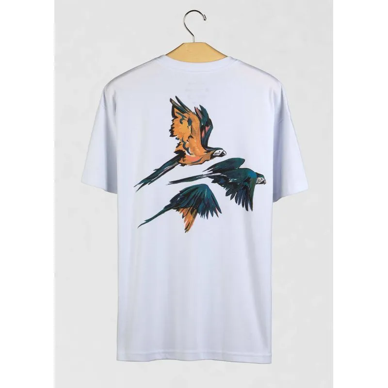 Big shirt arara azul - branco - PP