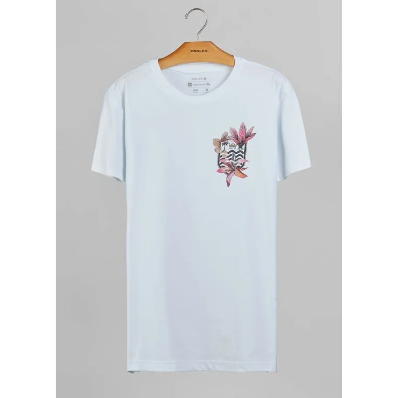 T-shirt stone brasão florido - branco - GG