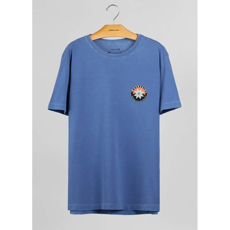 T-shirt stone selo mountains - azul - G