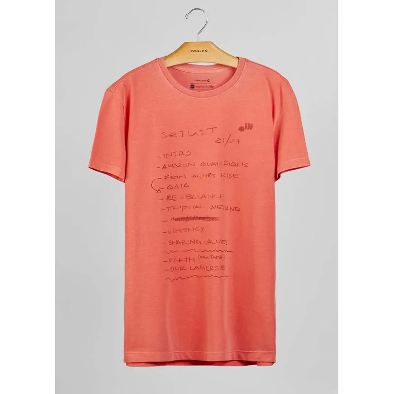 T-shirt stone setlist - vermelho - P