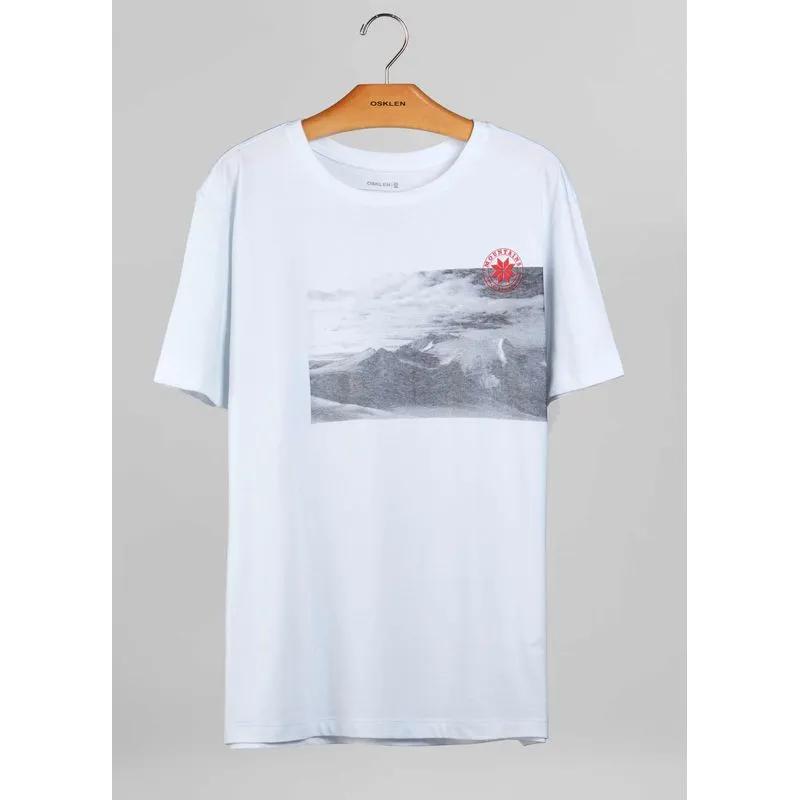 T-shirt stone white mountain - branco - PP