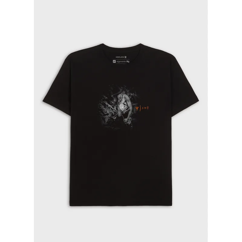 T-shirt vintage skateboarder - preto - PP
