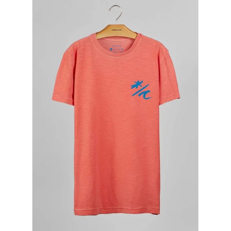T-shirt rough cristal onda stamp - vermelho - M