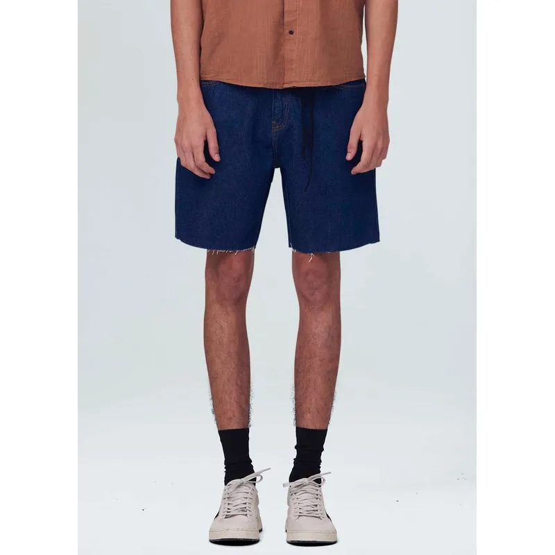Bermuda dark jeans e - azul marinho - 36