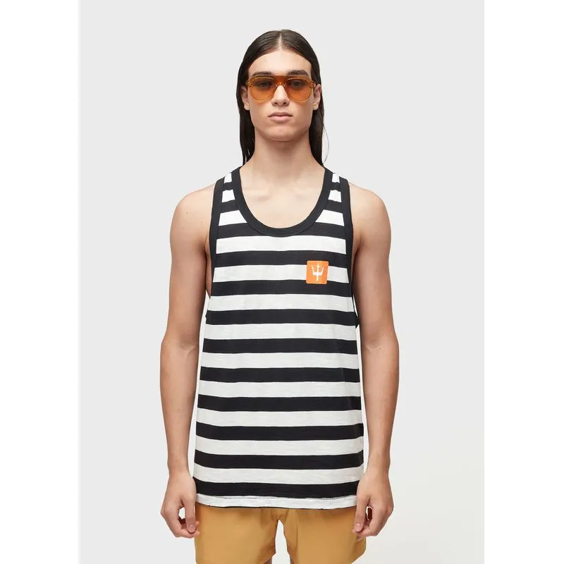 Regata fio tinto bicolor tridente Regata masc fio tinto bicolor tridente - preto - P