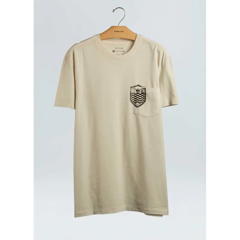 T-shirt bolso brasão T-shirt bolso brasao mc - areia - P