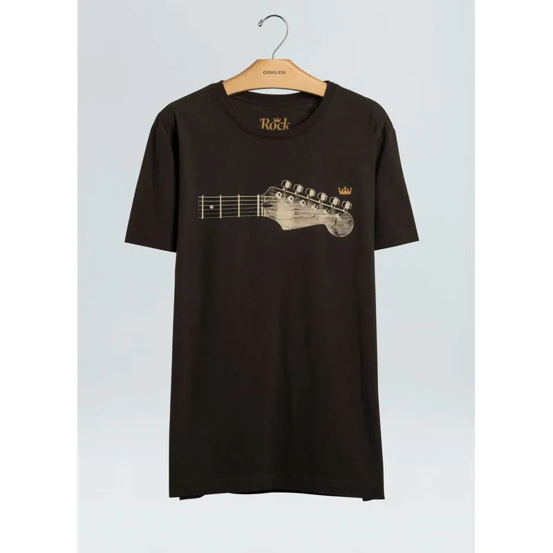 T–shirt vintage guitar head - cinza - M