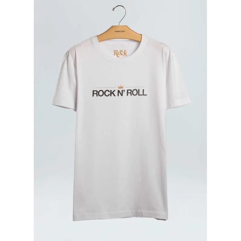 T–shirt vintage rock n roll rj - branco - GG