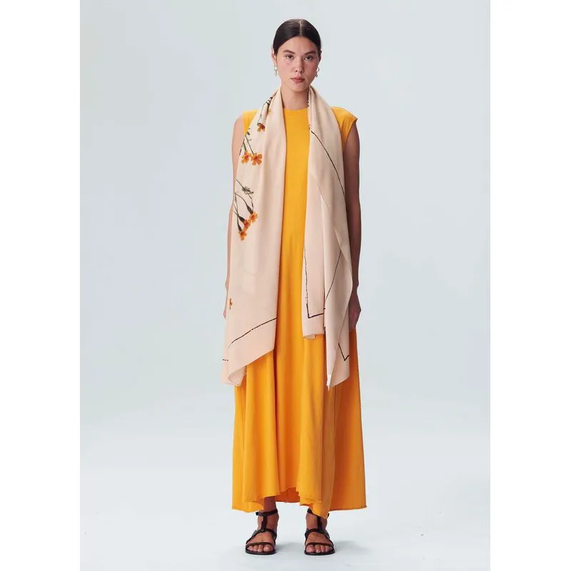 Vestido long paraquedas - amarelo - M