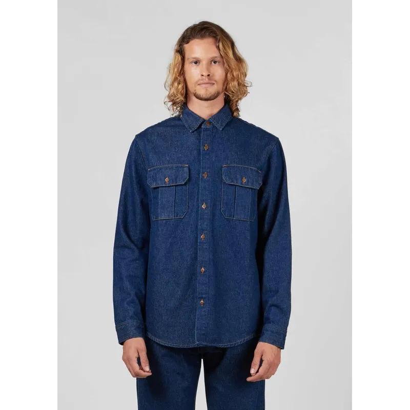 Overshirt dark jeans e - azul - GG