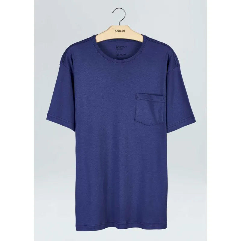 T-shirt e basics organic cotton - azul marinho - GG