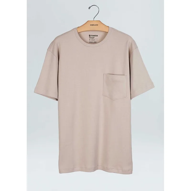 T-shirt e basics organic cotton - areia - P