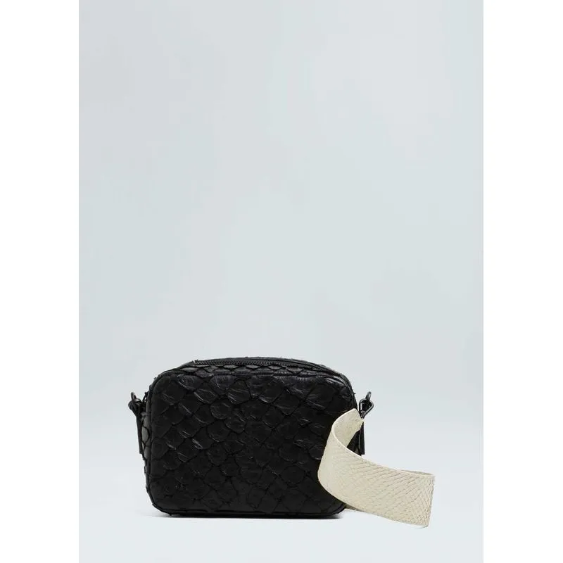 Pirarucu and salmon small crossbody bag - preto - UN