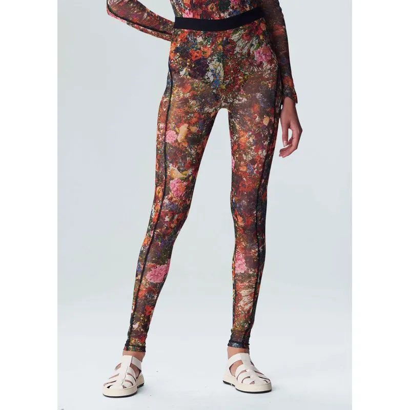 Legging tule florescer - off white - M