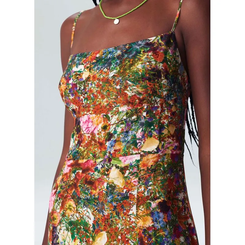 Vestido florescer alça midi Vestido florescer alca midi - off white - P