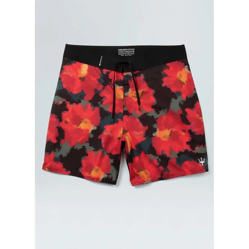 Bermuda surf hibisco blur - preto - 38