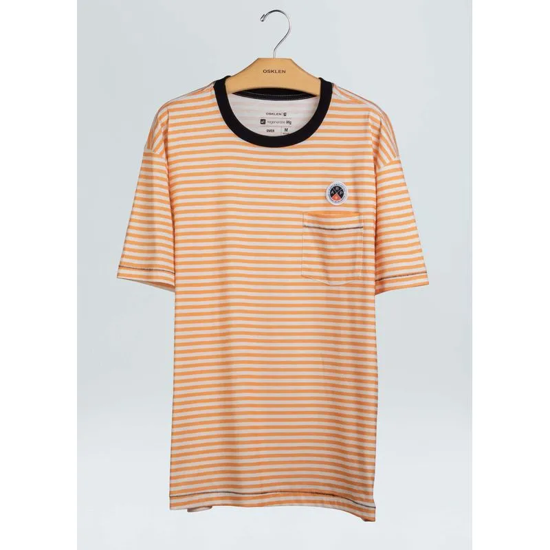 T-shirt over surfing stripes - off white - G