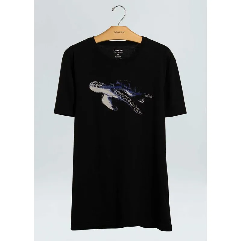 T-shirt soft used turtle - preto - M