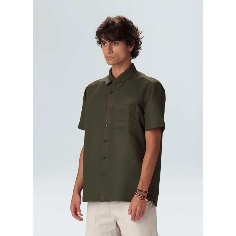 Camisa hemp plain mc - verde forest - GG