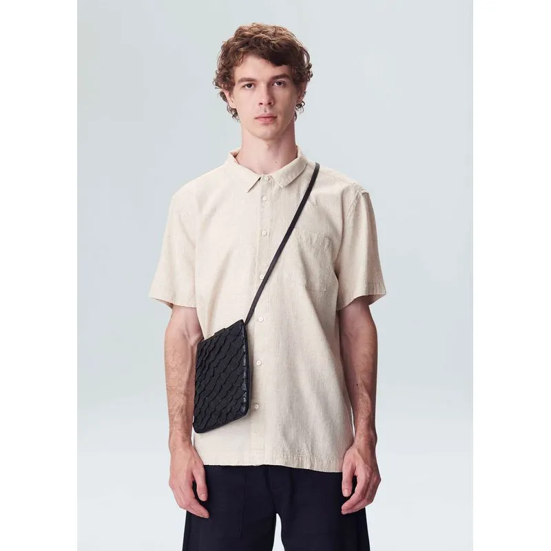 Camisa woof linen mc - natural - P