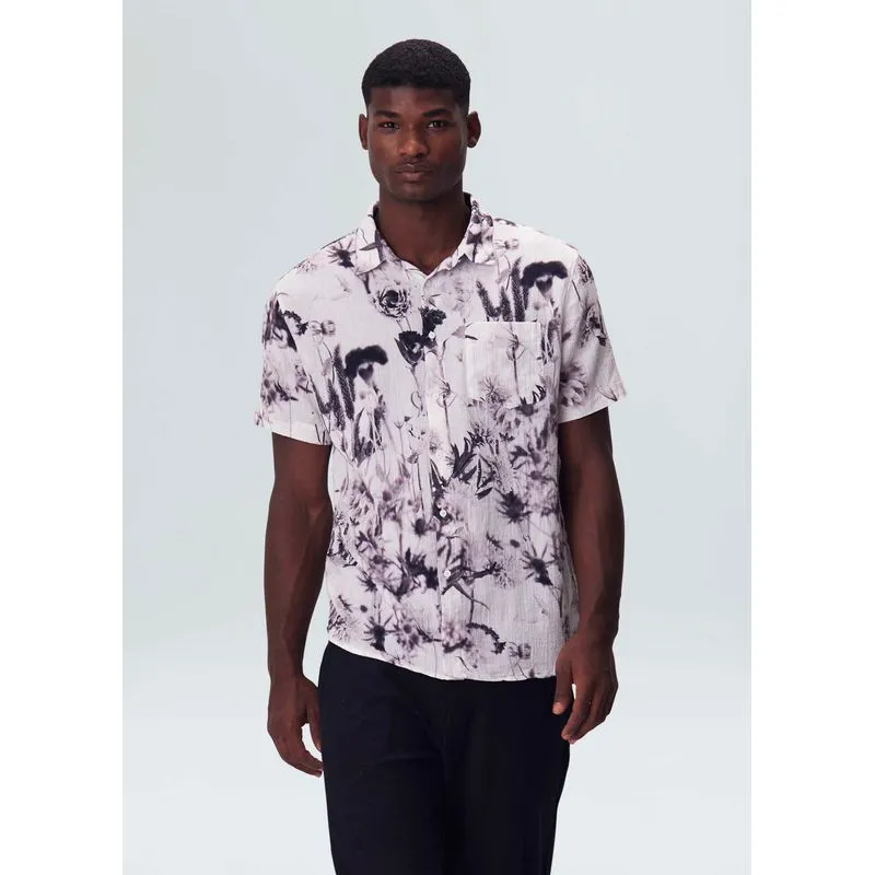 Camisa desfoque light mc - off white - G
