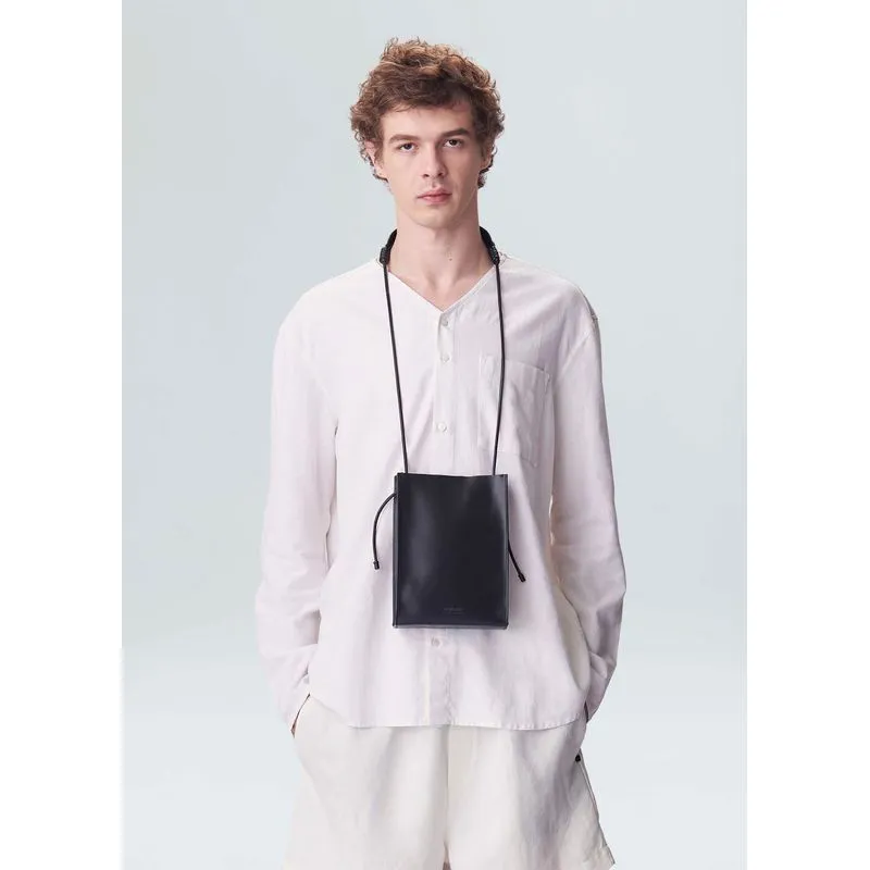 Camisa collarless ml - off white - M