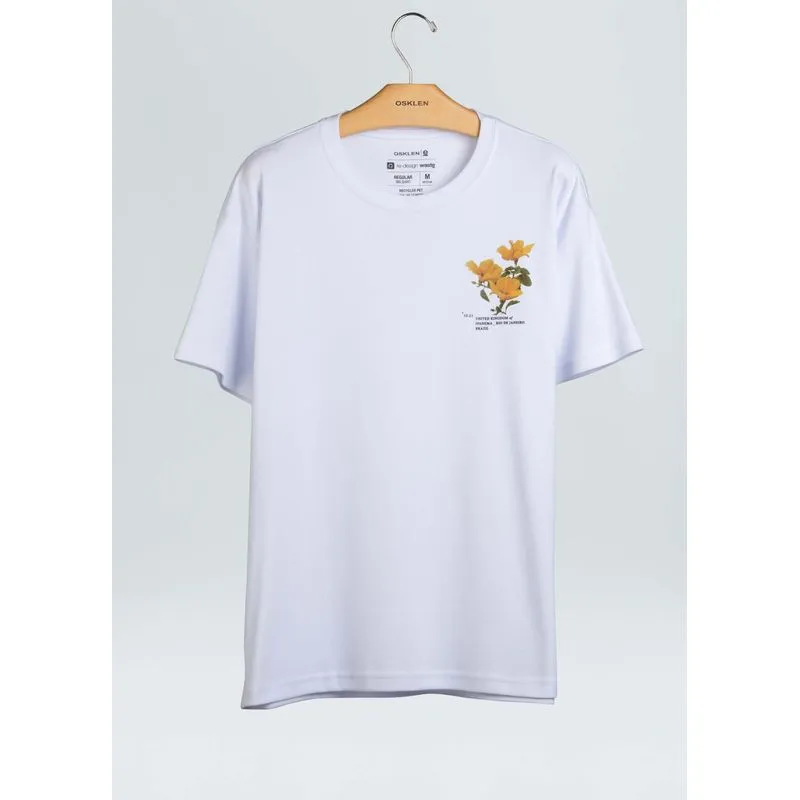 Big shirt hibiscus - branco - P
