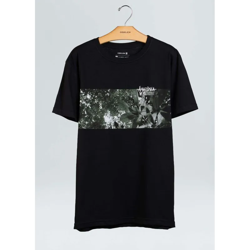T-shirt pet amazonia stamp - preto - G