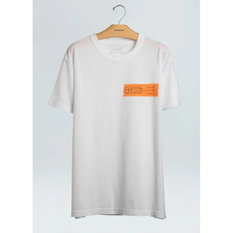 T-shirt stone orange tape - branco - P