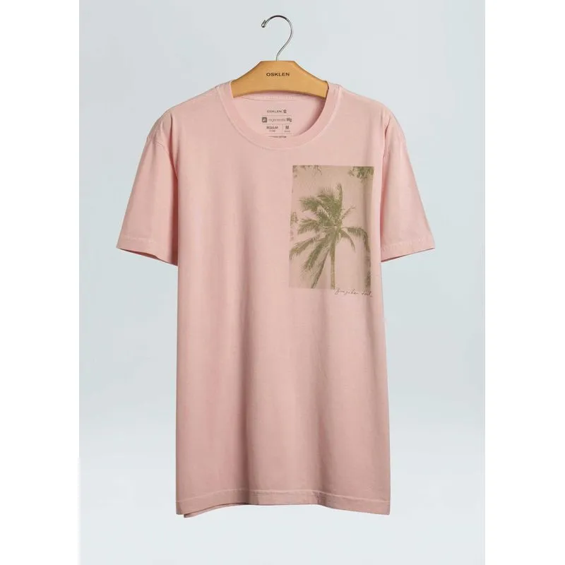 T-shirt stone palm front - rosa - M