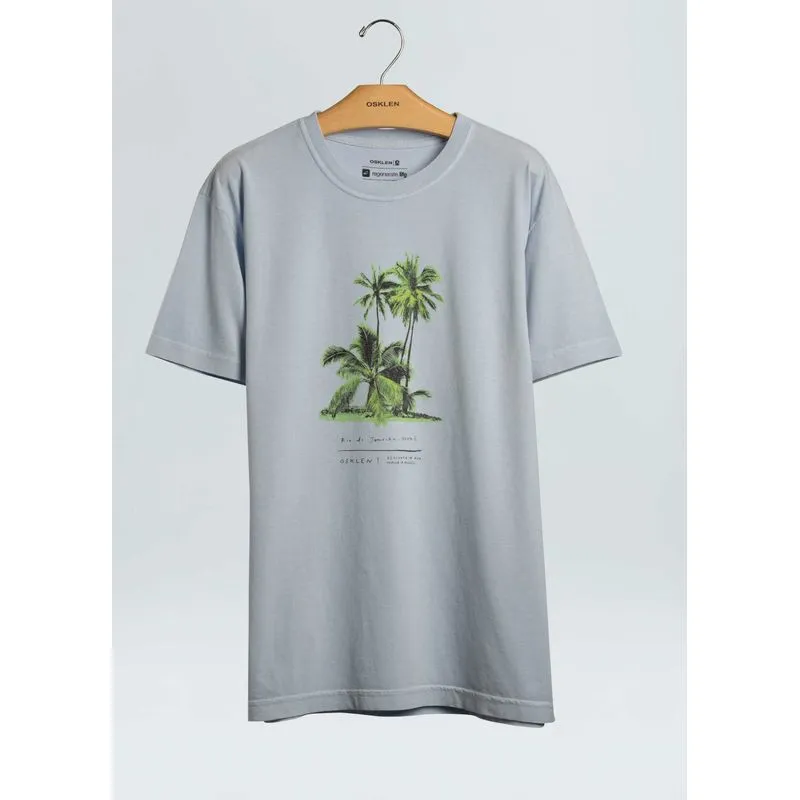 T-shirt stone summer palms - azul - GG